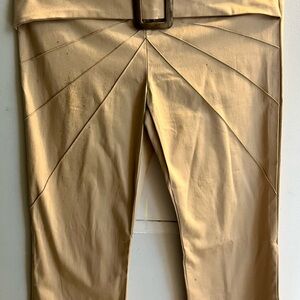 Women’s Tan Pants with Belt Detail